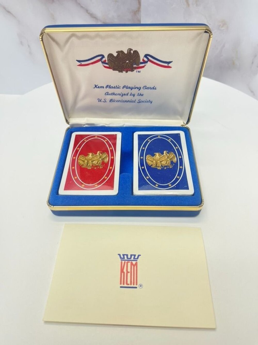 Vintage KEM 1976 Bicentennial Sealed Playing Cards Double Deck Set
